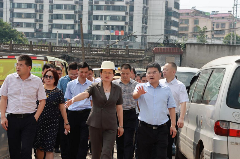 李美云、魏淑萍到岳陽中心城區(qū)污水治理項(xiàng)目調(diào)研