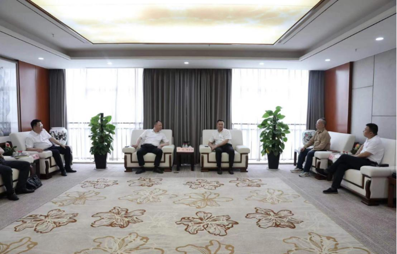 周鴻與湖南輕鹽集團(tuán)黨委副書記、副董事長(zhǎng)、總經(jīng)理李志勇舉行會(huì)談